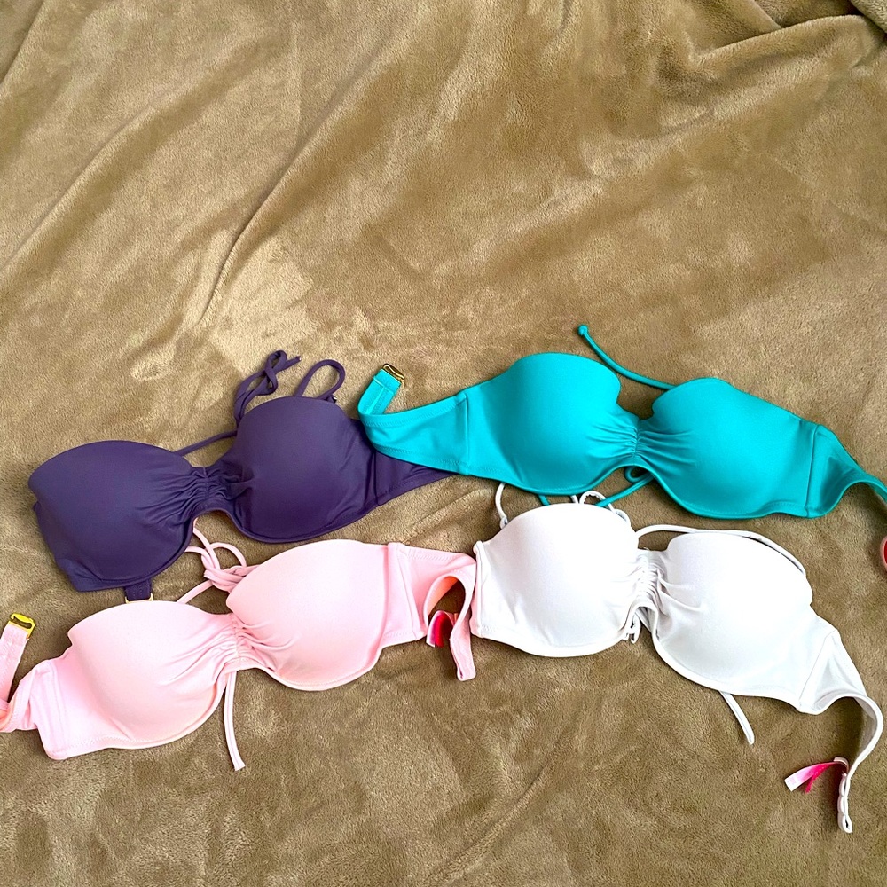 Victoria Secret push-up bikini tops with removal halter straps